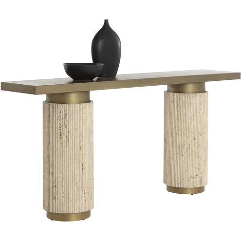 Ashva 68 X 15 inch Antique Brass Console Table